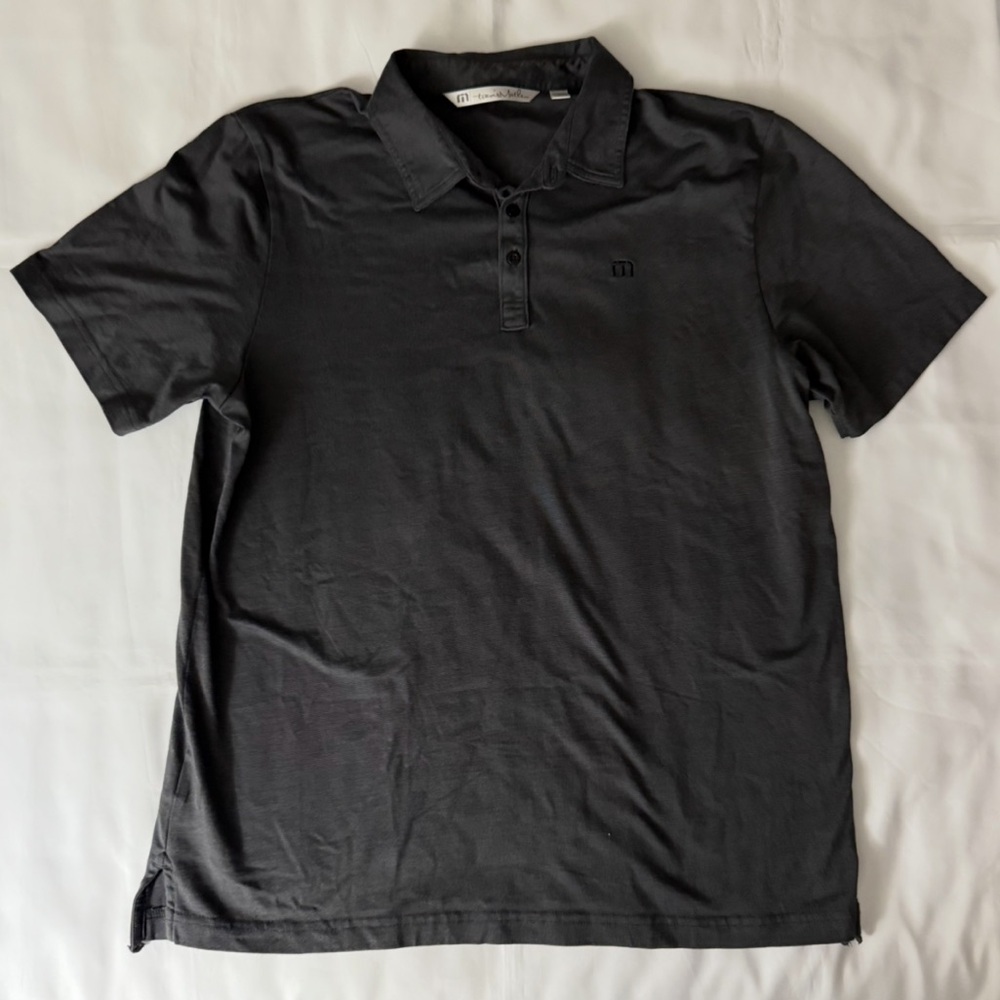 Travis Matthew Short Sleeve Dark Gray Polo Shirt - Size XL